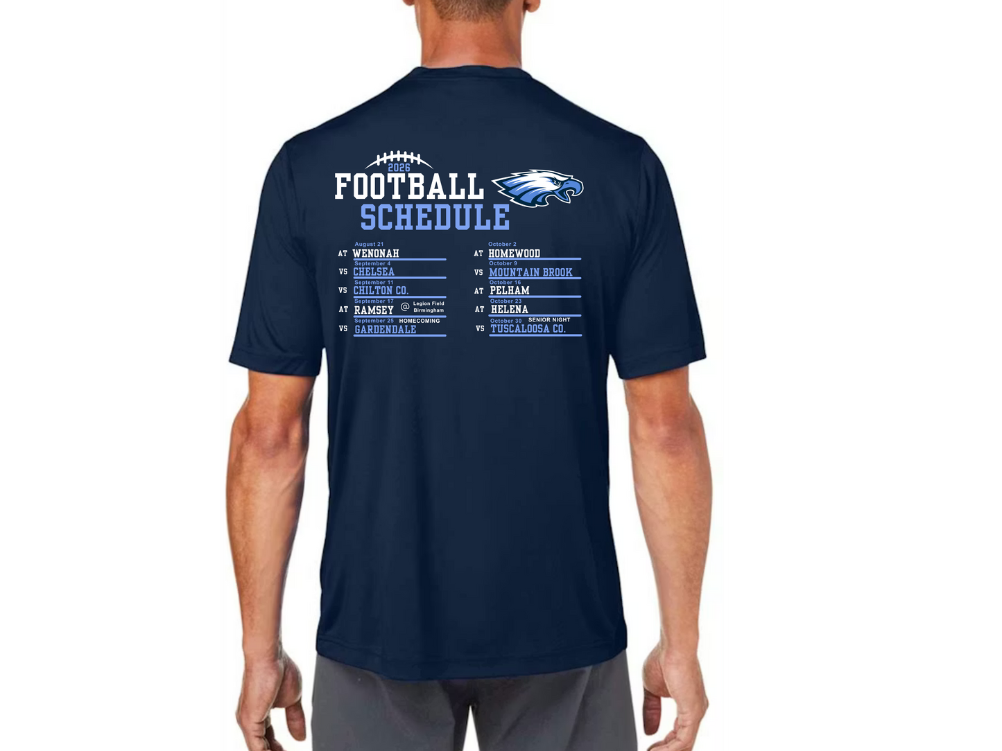 Calera 2026 Football Schedule T-Shirt