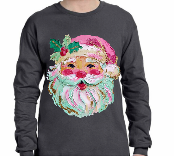 Colorful Brushstroke Santa